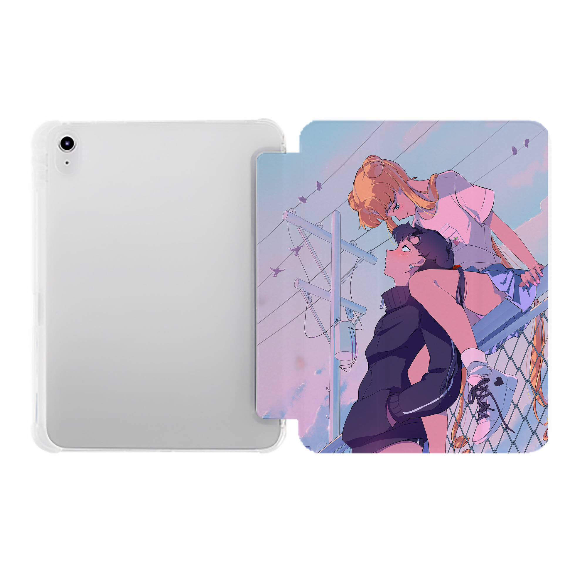 （画像用） 美少女戦士セーラームーン Sailor Moon IPad ケース ペン収納付き 三つ折りスタンド PUレザー×シリコン 対応機種9.5/10.5/10.9インチ